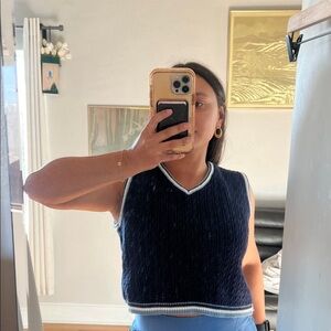 Vintage it’s our time crop vest